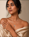 Sparkling Bow Pendant Necklace β Elegant Silver Bow Charm Necklace for Women
