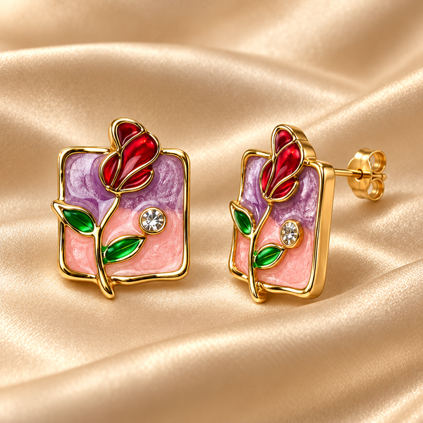 Shreevika Combo of 3 Pairs Stud Earrings for Women & Girls | Crystal, Pearl and Rectangular Floral Earrings | Gold-Tone Contemporary Fashion Jewellery