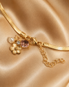 Floral Charm Gold-Plated Pendant Necklace for Women