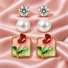 Shreevika Gold-Plated Floral Stud Earrings Combo for Women & Girls – Pack of 3 Pairs