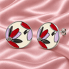 Shreevika Floral, Pearl-Look & Clear Stud Earrings Combo – 3 Pairs