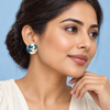 Shreevika Blue Floral, Pearl-Look & Clear Stud Earrings – 3 Pairs