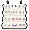 16 Pairs Trendy Stud Earrings Set for Women | Crystal, Pearl & Enamel Fashion Earrings | Silver-Plated Multipack Jewelry